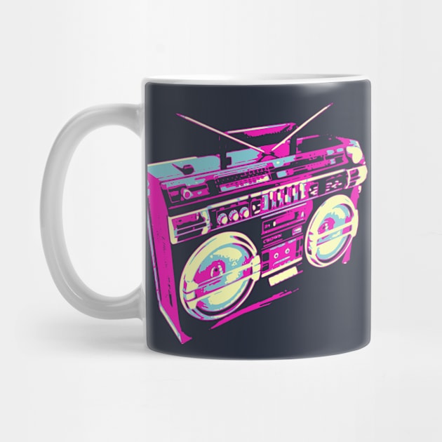 80s Boombox Pop Art by Nerd_art